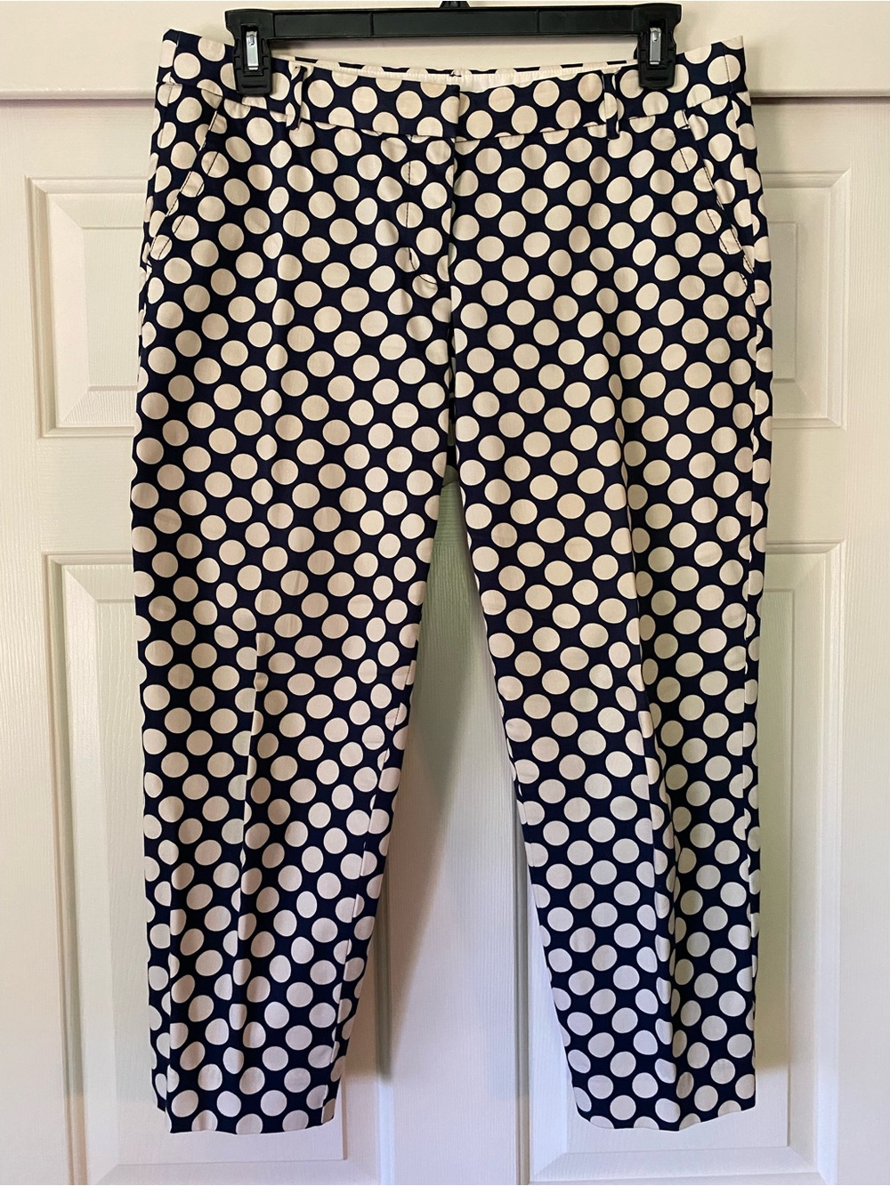 J.Crew City Pant Navy Polka Dot Navy pants